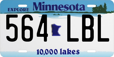 MN license plate 564LBL