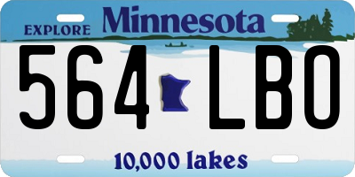MN license plate 564LBO