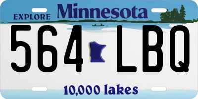 MN license plate 564LBQ