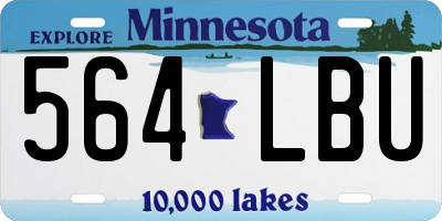 MN license plate 564LBU