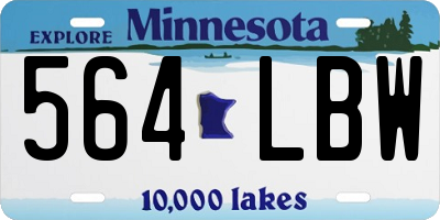 MN license plate 564LBW