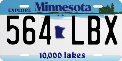 MN license plate 564LBX