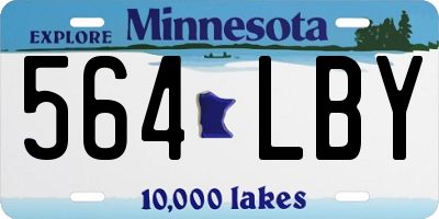 MN license plate 564LBY
