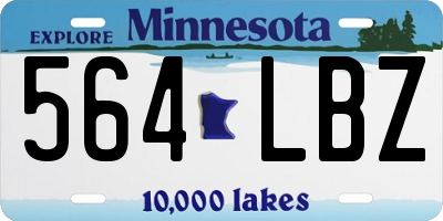 MN license plate 564LBZ