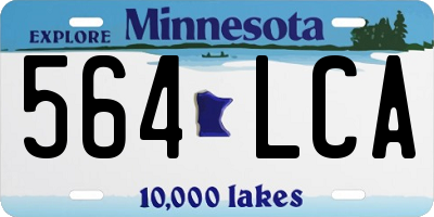 MN license plate 564LCA