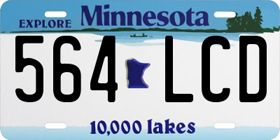 MN license plate 564LCD