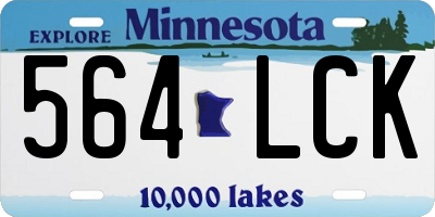 MN license plate 564LCK