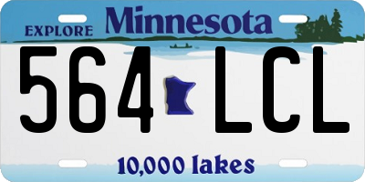 MN license plate 564LCL