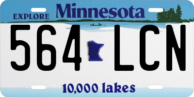 MN license plate 564LCN