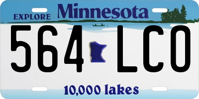 MN license plate 564LCO