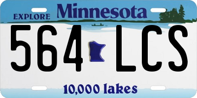 MN license plate 564LCS