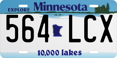 MN license plate 564LCX