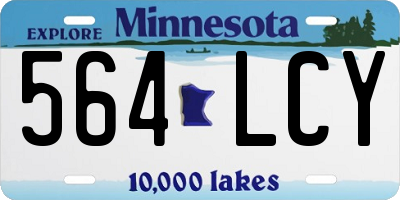 MN license plate 564LCY