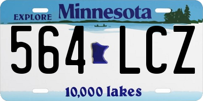 MN license plate 564LCZ
