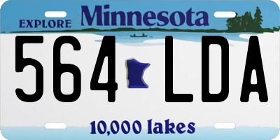 MN license plate 564LDA