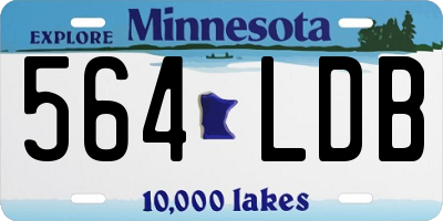 MN license plate 564LDB