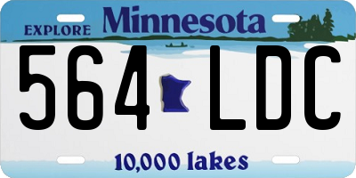 MN license plate 564LDC