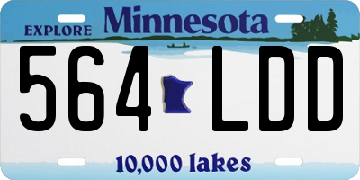 MN license plate 564LDD