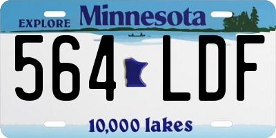 MN license plate 564LDF