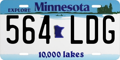 MN license plate 564LDG