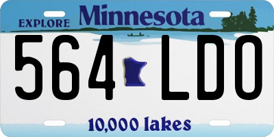 MN license plate 564LDO