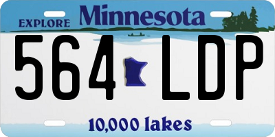 MN license plate 564LDP