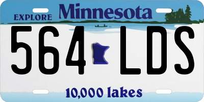 MN license plate 564LDS