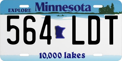 MN license plate 564LDT