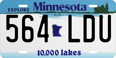 MN license plate 564LDU