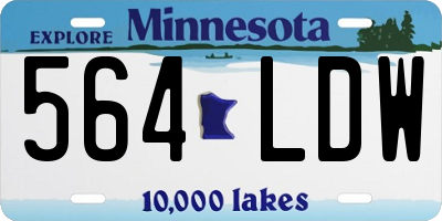 MN license plate 564LDW