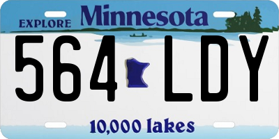 MN license plate 564LDY