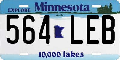 MN license plate 564LEB