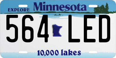 MN license plate 564LED