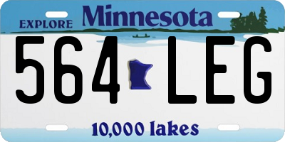 MN license plate 564LEG