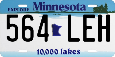 MN license plate 564LEH