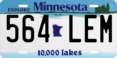 MN license plate 564LEM