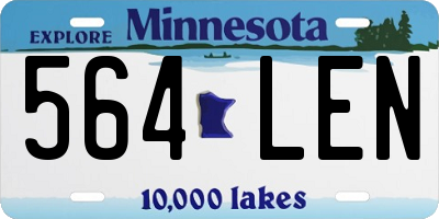 MN license plate 564LEN