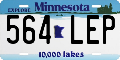 MN license plate 564LEP