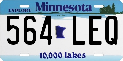MN license plate 564LEQ