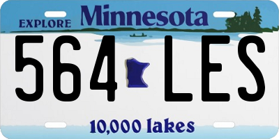 MN license plate 564LES