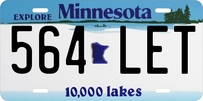 MN license plate 564LET