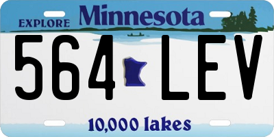 MN license plate 564LEV
