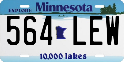 MN license plate 564LEW