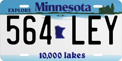 MN license plate 564LEY