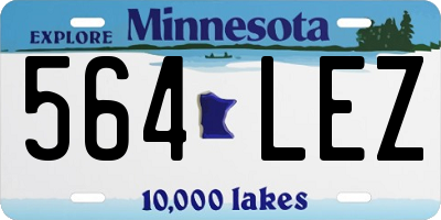 MN license plate 564LEZ