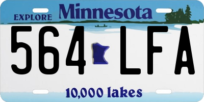 MN license plate 564LFA