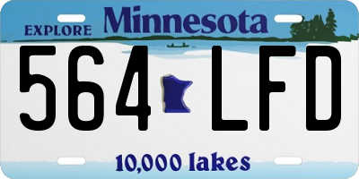 MN license plate 564LFD