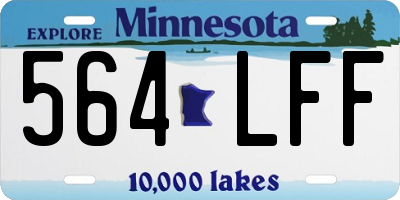 MN license plate 564LFF