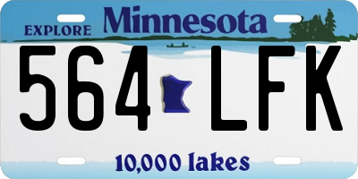 MN license plate 564LFK