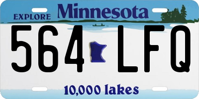 MN license plate 564LFQ